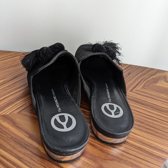 Wishbone tassel mules black size 8M s2 - Picture 11 of 11